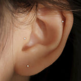 925 Silver Plated Pierced-ear-caring Ear Studs Women – Gifts for Her — 5