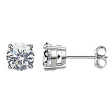 Stud Earrings 925 Sterling Silver 18 Gold Moissanite – Everyday Gifts — 3