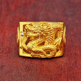 Aventurine Gold Pure Copper Gold Plated Hollow Dragon – Gifts for Him — 5