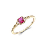 Light Luxury Inlaid Red Diamond Jade Ring – Holiday Gift Ideas — 5
