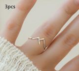 Mountain-shaped Copper Creative Custom Ladies Ring – Birthday Gifts — 4