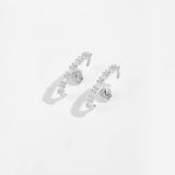 Women's S925 Sterling Silver C- Shaped Zircon Stud – Gifts for Her — 2