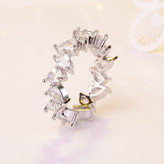 18K Platinum Single Row Water Drop Pear-shaped – Practical Gifts — 4