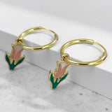 Minimalist And Contrasting Floral Earrings – Special Occasion Gifts — 2