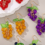Vintage Design Grape Earrings For Women – Gifts for Her — 9
