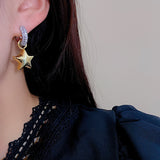 Design Zircon Stars Heart Asymmetric Earrings – Holiday Gift Ideas — 3