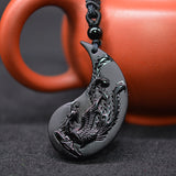 Obsidian Dragon Phoenix Pair Pendant For Lovers – Jewelry Gift Ideas — 6