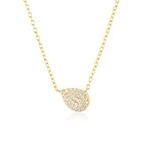 Sterling Silver Delicate Pear-shaped Pave Stone – Jewelry Gift Ideas — 5