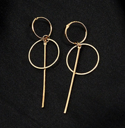 Gold Metal Tassel Earrings – Everyday Gifts — 1