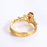 Garnet14K Gold Palace Retro Japanese Ring Girl – Gifts for Kids — 3