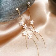 Temperament Long Tassel Earrings Rose Earrings Women – Gifts for Her — 5