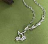 Blue Eucalyptus And Birds Necklace Women's Autumn – Jewelry Gift Ideas — 3