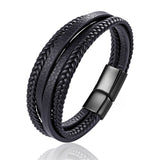 Fashion stainless steel chain leather bracelet – Stylish Gifts — 5