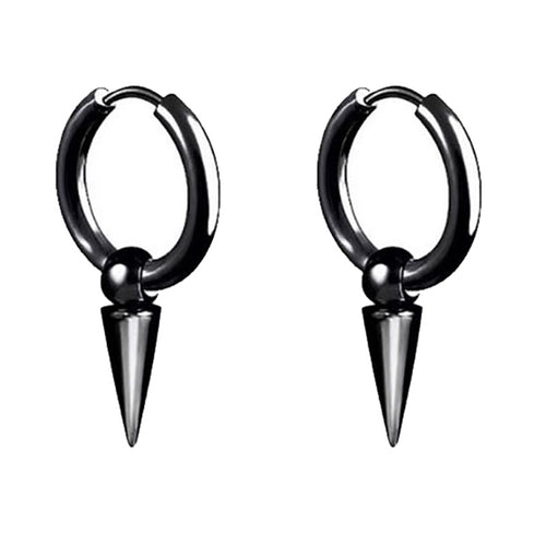 Black Geometric Pendant Stainless Steel Earrings – Jewelry Gift Ideas — 2