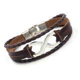 Alloy lucky figure 8 leather bracelet – Jewelry Gift Ideas — 11