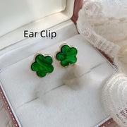 925 Silver Needle Lucky Parthenocissus Grass Flower Stud – Gift Ideas — 15