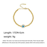 Beaded 18K Copper-plated Gold Lucky Blue Eyes – Jewelry Gift Ideas — 4