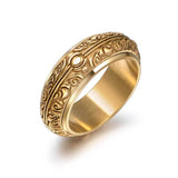 Individual Classic Pattern Titanium Steel Ring – Meaningful Gifts — 4
