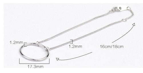 925 Sterling Silver Geometric Circle Bracelet – Jewelry Gift Ideas — 2