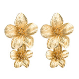 Flower earrings, golden petals, earrings – Small Gift Ideas — 3