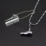 Hair Dryer Scissors Comb Necklace Pendant – Jewelry Gift Ideas — 4
