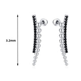 Long Slimming Ornament Beads Zircon Copper Earrings – Gift Ideas — 3