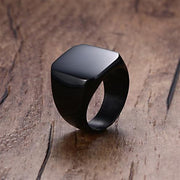 Ring Set With Red Zircon Ornaments In Titanium – Small Gift Ideas — 12