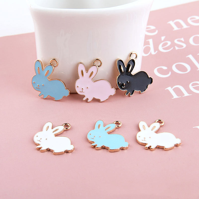 Stay Cute Alloy Dripping Oil Rabbit Pendant – Jewelry Gift Ideas — 1