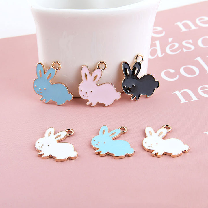 Stay Cute Alloy Dripping Oil Rabbit Pendant – Jewelry Gift Ideas — 1