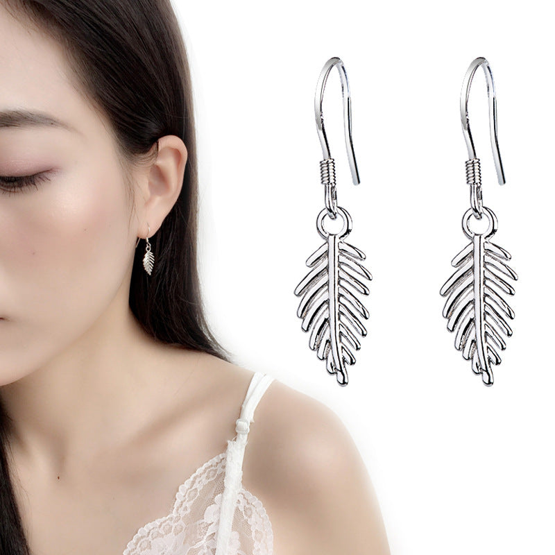Korean Temperament Leaf Earrings Simple Leaves – Birthday Gifts — 1