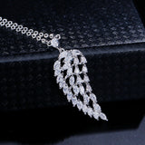 Leaf type zircon necklace – Jewelry Gift Ideas — 4