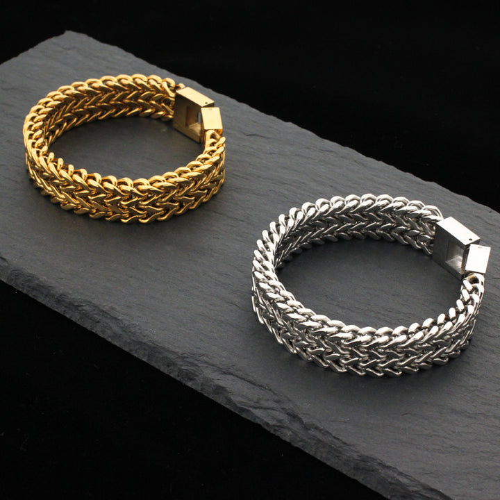 Stainless Steel Bracelet Retro Double Titanium – Jewelry Gift Ideas — 1