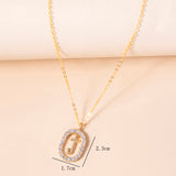 Crystal Letter Necklace Gold Name Initial – Jewelry Gift Ideas — 5