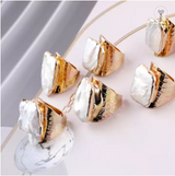 Sell Ring Irregular Pearl Ring Baroque Style Ring Gilt – Stylish Gifts — 4