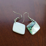 Prismatic White And Green Abalone Shell Earrings – Everyday Gifts — 2