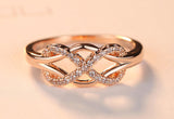 Number 8 twisted micro inlaid zircon ring – Gift Ideas — 3