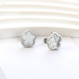 Titanium Steel White Shell Small Flower Necklace – Jewelry Gift Ideas — 7