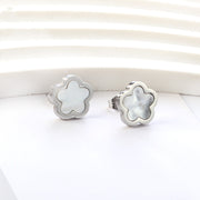 Titanium Steel White Shell Small Flower Necklace – Jewelry Gift Ideas — 7