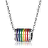 Rainbow Pendant Titanium Steel Necklace – Jewelry Gift Ideas — 7