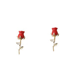 Fashion Three-dimensional Rose Earrings Personalized – Stylish Gifts — 3