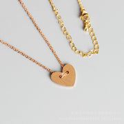 Sweet And Lovely Short Peach Heart Necklace – Jewelry Gift Ideas — 6