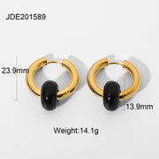 Double-Layer Gold-plated Colored Stone Earrings – Gifts for Her — 7