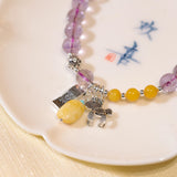 Single-ring Faceted Amethyst String With Money – Jewelry Gift Ideas — 2