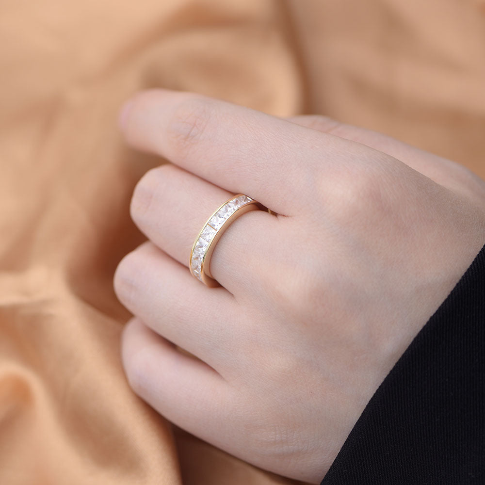 Simple Personalized All-match Square Zircon Ring – Useful Gifts — 1