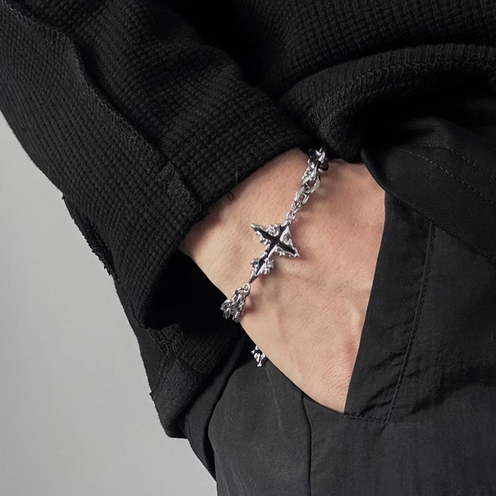 Dissolved Dark Cross Bracelet Men's Titanium – Jewelry Gift Ideas — 1