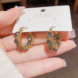 Light Luxury Unique Elegance Retro Opal Circle Ear – Thoughtful Gifts — 4
