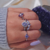 Women's Diamond Diamond Crystal Ring – Gifts for Her — 3