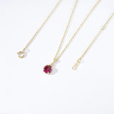 Women's Red Corundum Zircon Necklace – Jewelry Gift Ideas — 5