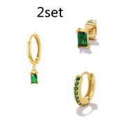 Geometric Square Diamond Colorful Youth Earrings – Practical Gifts — 2