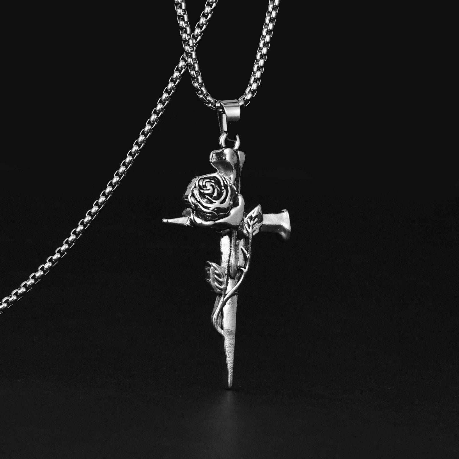 Retro Rose Cross Ornament Men And Women Long – Jewelry Gift Ideas — 1